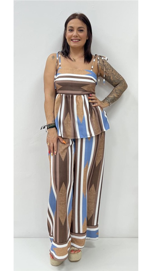 CONJUNTO AZTECA MARRON