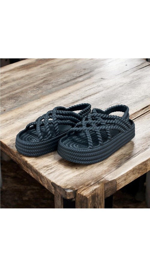 PLAYERA TIRAS PISO ANCHO NEGRO