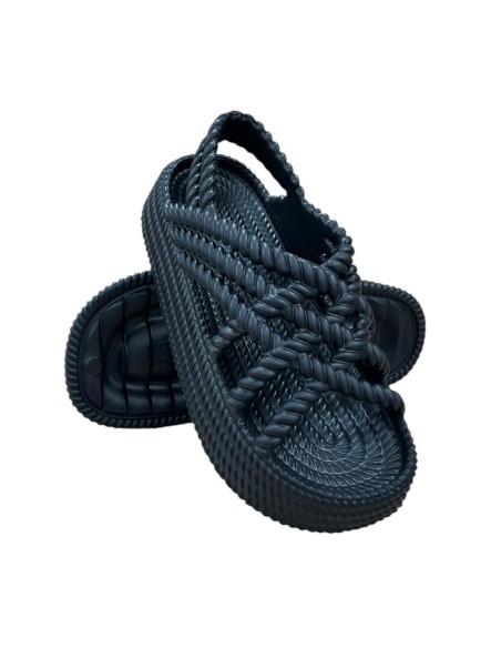 PLAYERA TIRAS PISO ANCHO NEGRO