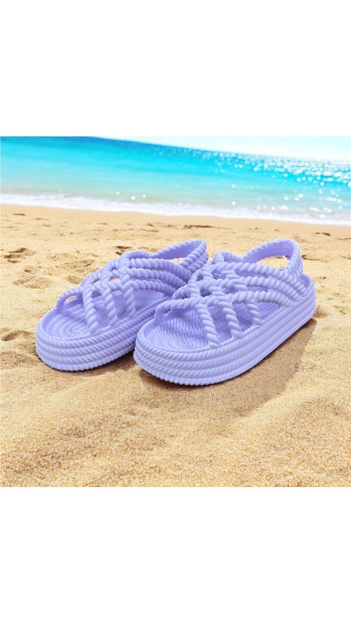 PLAYERA TIRAS PISO ANCHO MALVA