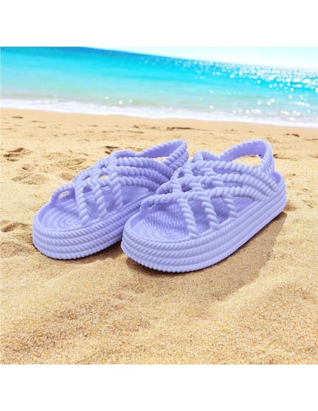 PLAYERA TIRAS PISO ANCHO MALVA