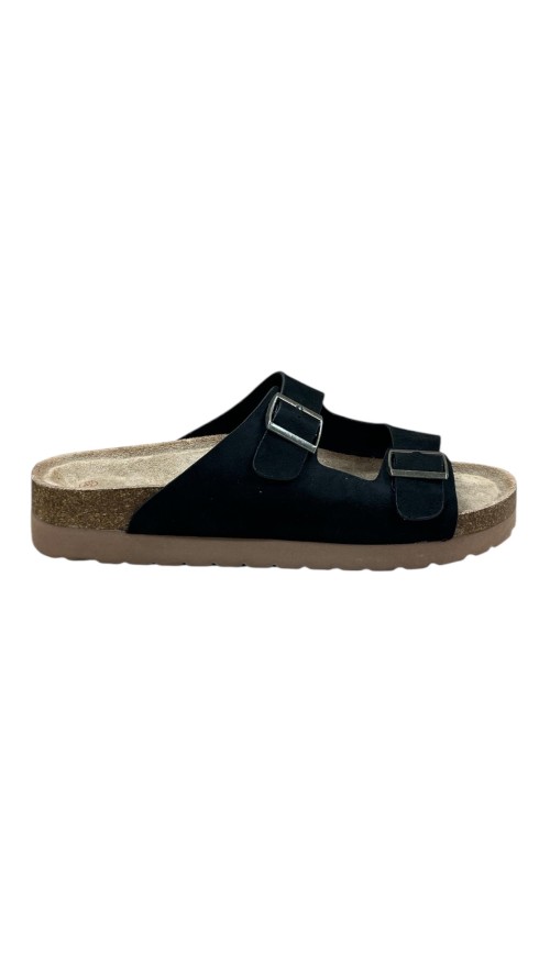 SANDALIA BIO 2 HEBILLAS NEGRO