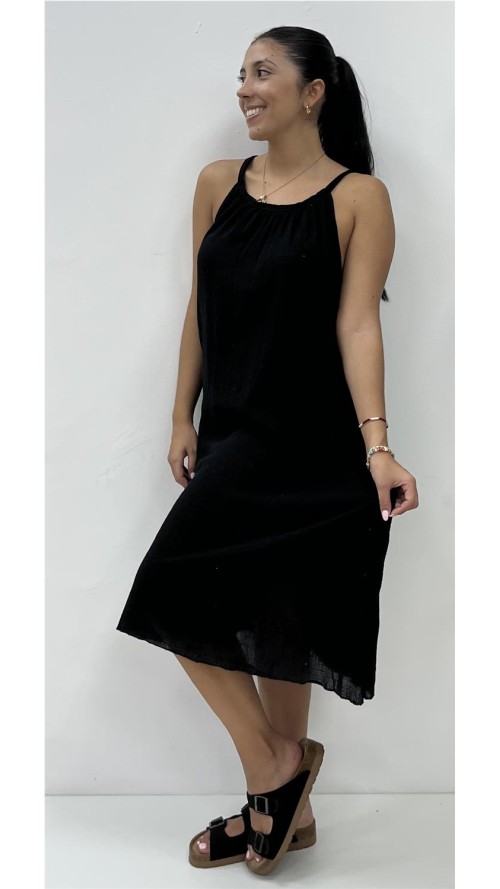 VESTIDO LINO PAULA NEGRO