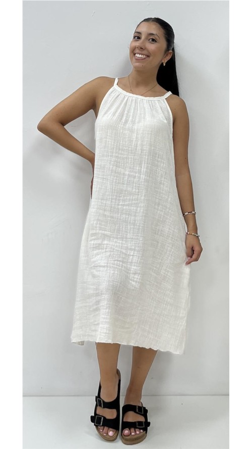VESTIDO LINO PAULA BLANCO