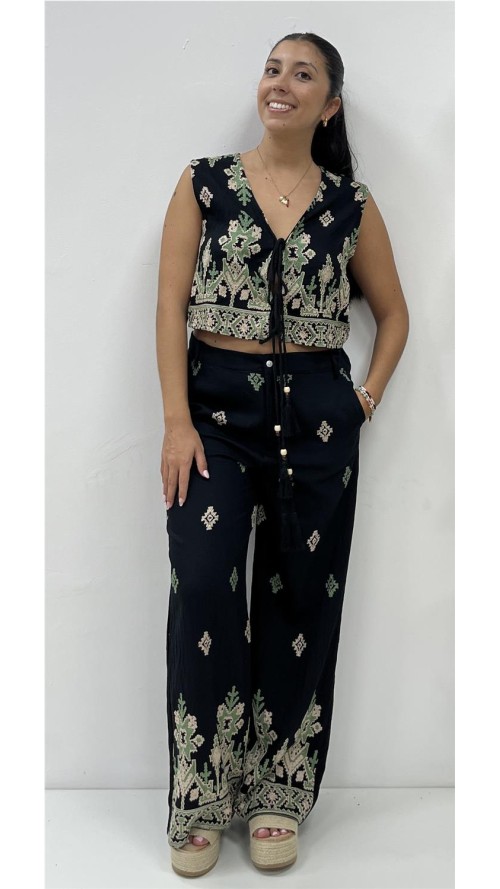 CONJUNTO MARROQUI NEGRO