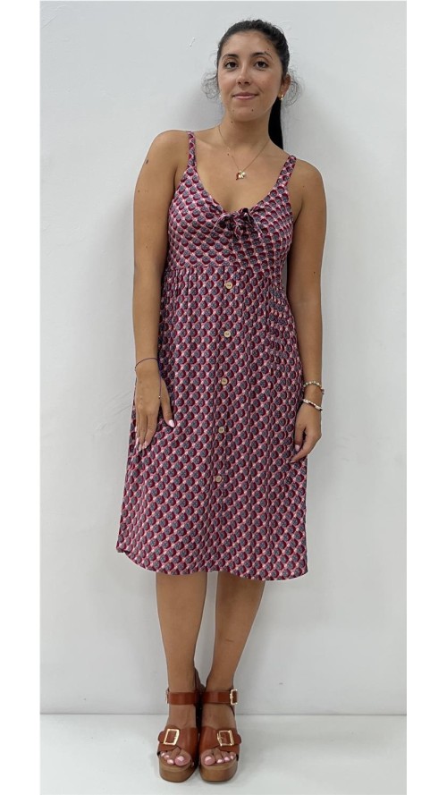 VESTIDO LAZO ROJO