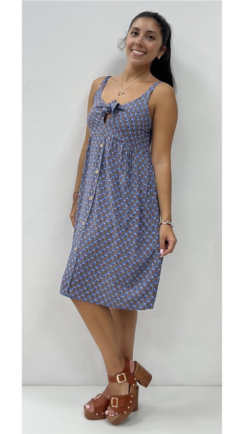 VESTIDO LAZO AZUL