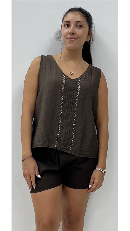 TOP JAZMIN MARRON