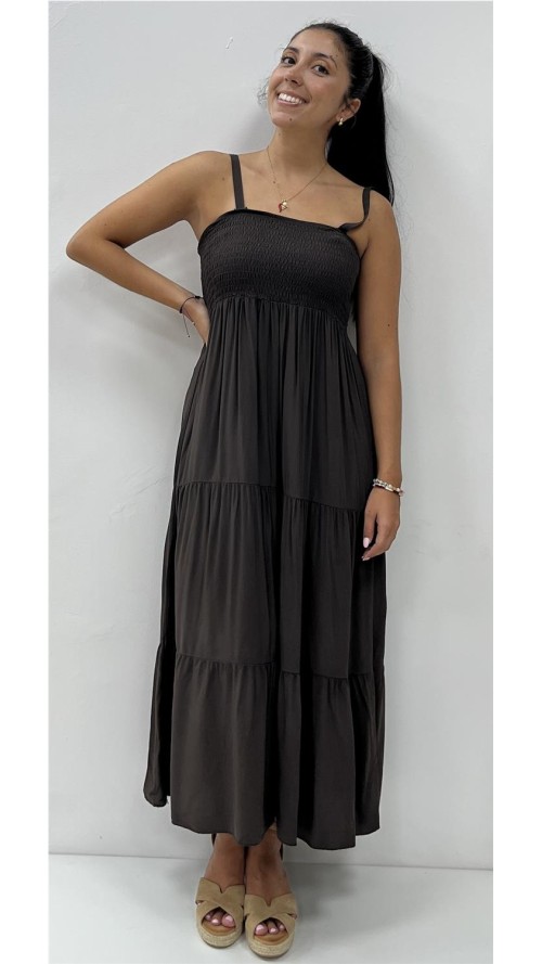 VESTIDO KYRA MARRON