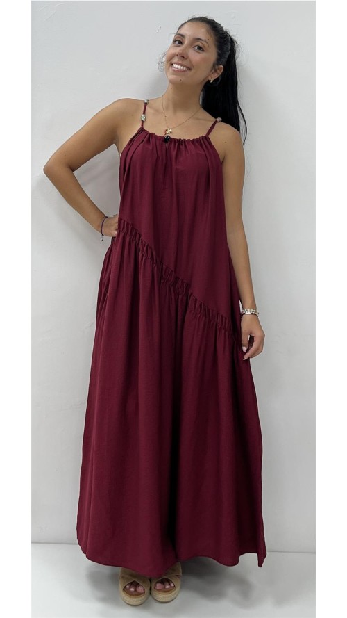 VESTIDO VALERIA BURDEOS