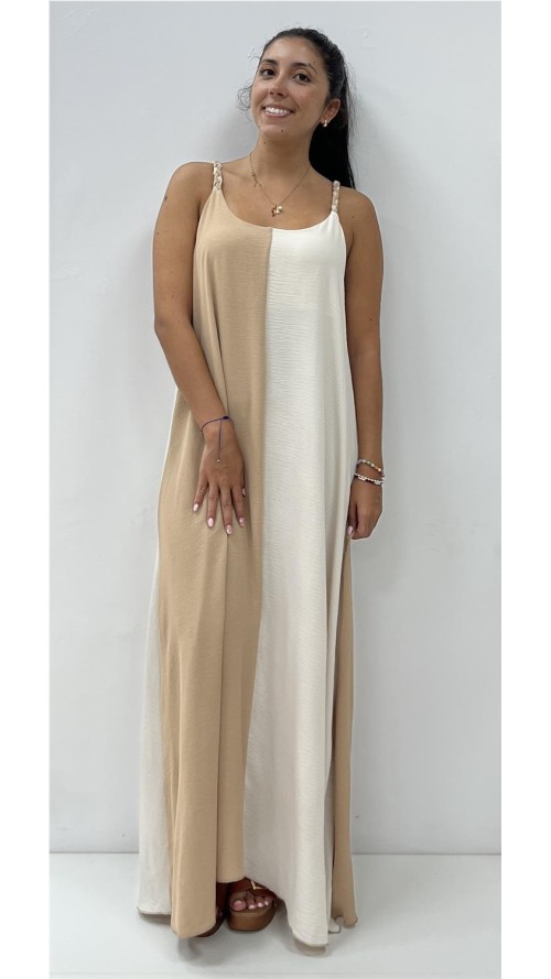 VESTIDO MOIRA CAMEL