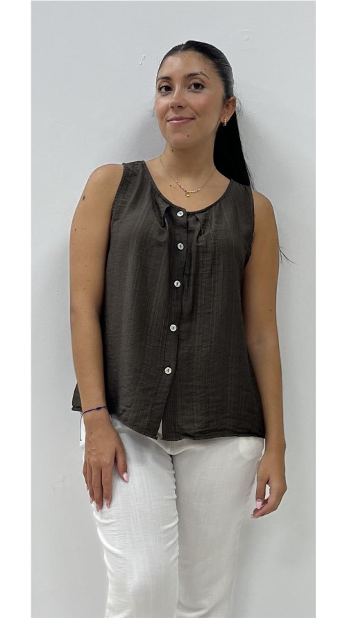 CAMISA GABRIELA MARRON