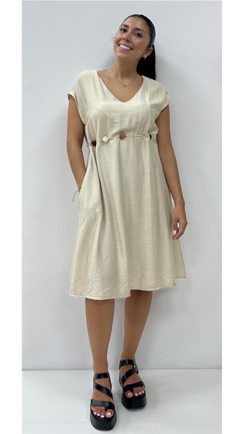 VESTIDO ATLANTA BEIG