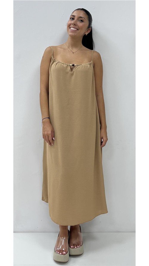VESTIDO ARGOLLA CAMEL