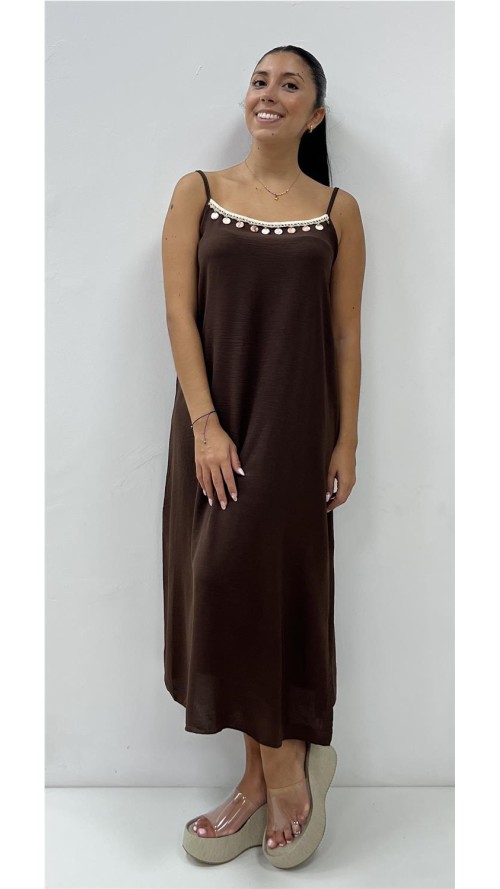 VESTIDO ALMEDENA MARRON