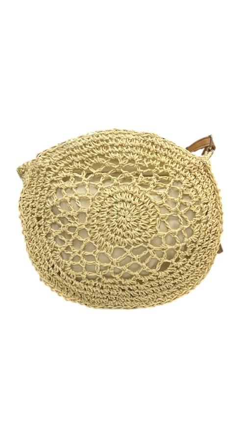 BOLSO RAFIA REDONDO BEIG