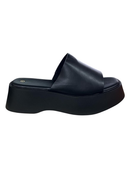 SANDALIA PALA ELASTICO LATERAL NEGRO