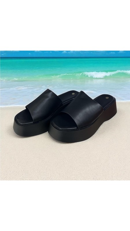 SANDALIA PALA ELASTICO LATERAL NEGRO 2