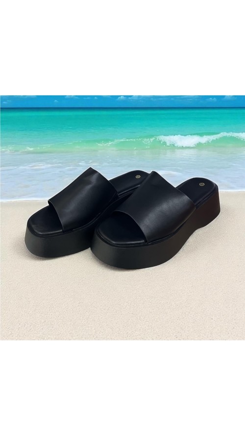 SANDALIA PALA ELASTICO LATERAL NEGRO SANDALIA PALA ELASTICO LATERAL NEGRO