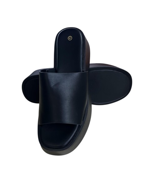 SANDALIA PALA ELASTICO LATERAL NEGRO