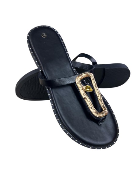 SANDALIA DEDO SERPIENTE NEGRO