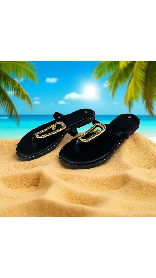 SANDALIA DEDO SERPIENTE NEGRO