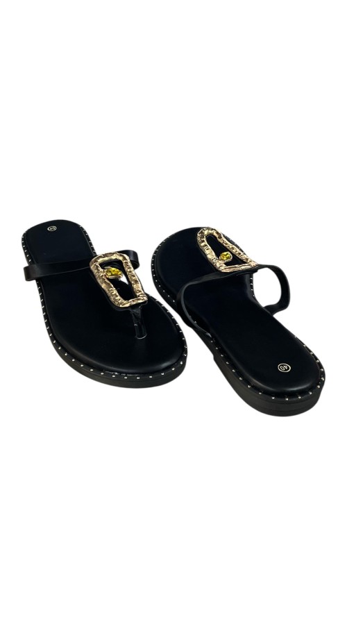 SANDALIA DEDO SERPIENTE NEGRO