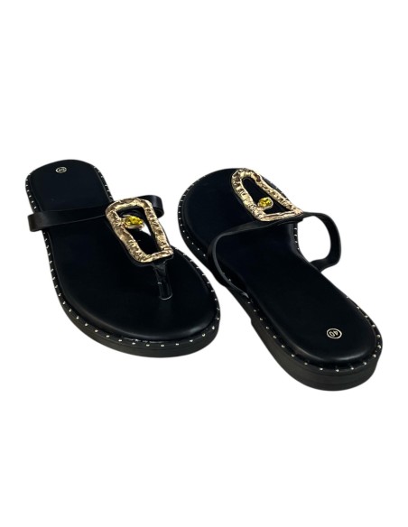 SANDALIA DEDO SERPIENTE NEGRO