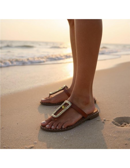 SANDALIA DEDO SERPIENTE CAMEL