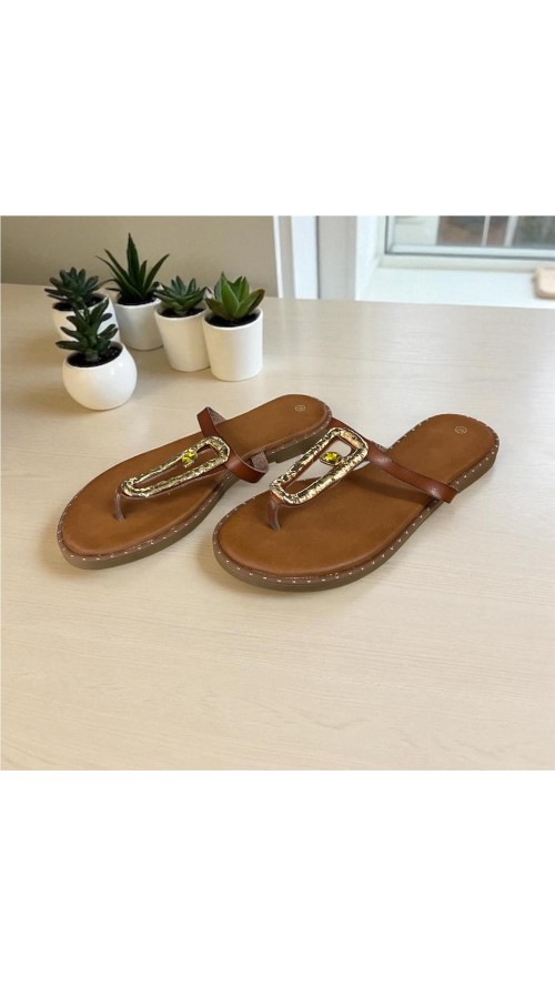 SANDALIA DEDO SERPIENTE CAMEL