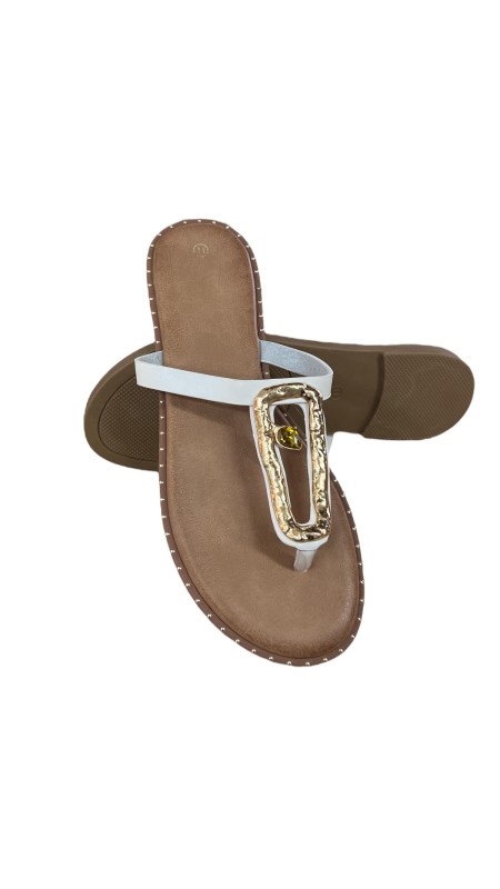 SANDALIA DEDO SERPIENTE BLANCO