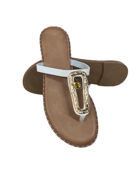 SANDALIA DEDO SERPIENTE BLANCO