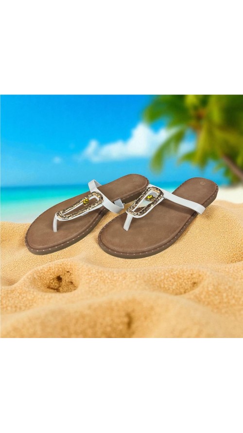 SANDALIA DEDO SERPIENTE BLANCO