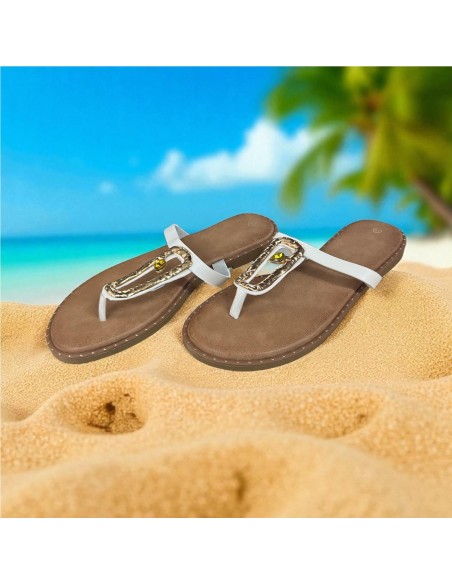 SANDALIA DEDO SERPIENTE BLANCO