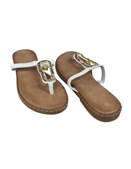 SANDALIA DEDO SERPIENTE BLANCO