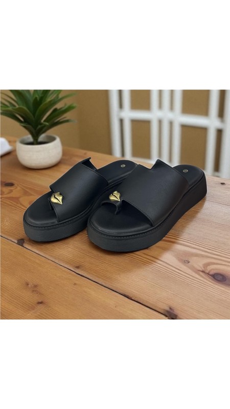 SANDALIA PLANA BESO NEGRO 2