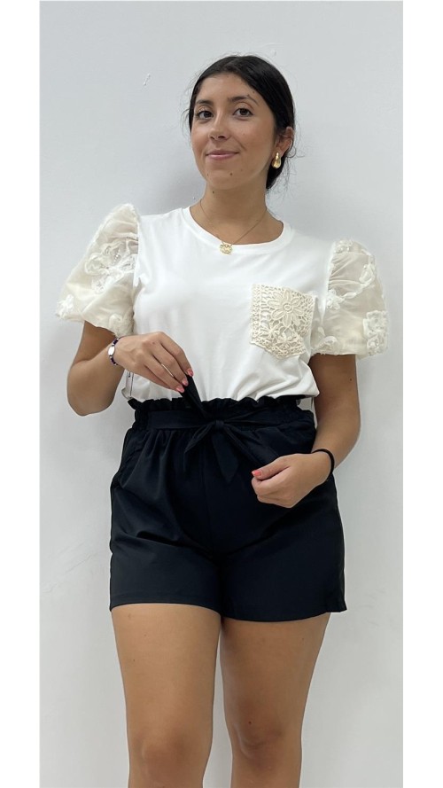 SHORT AZUCENA NEGRO