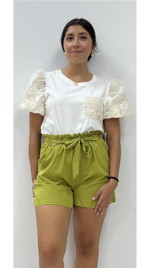 SHORT AZUCENA VERDE LIMA