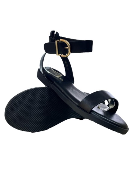 SANDALIA HEBILLA NEGRO