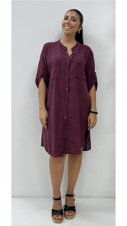 VESTIDO HELEN BURDEOS