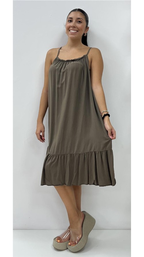 VESTIDO LARISA MARRON