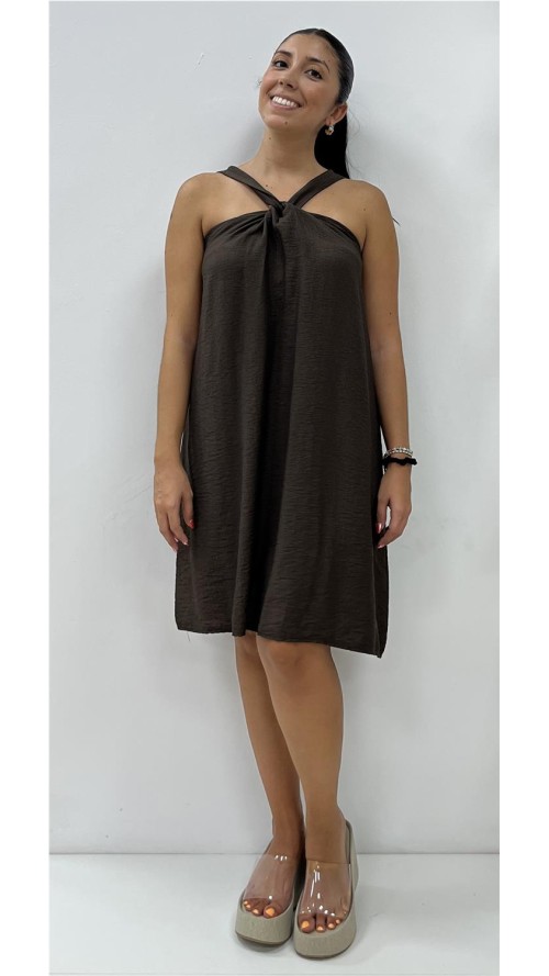 VESTIDO SAGA MARRON