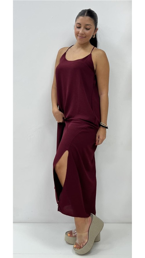VESTIDO JIMENA BURDEOS