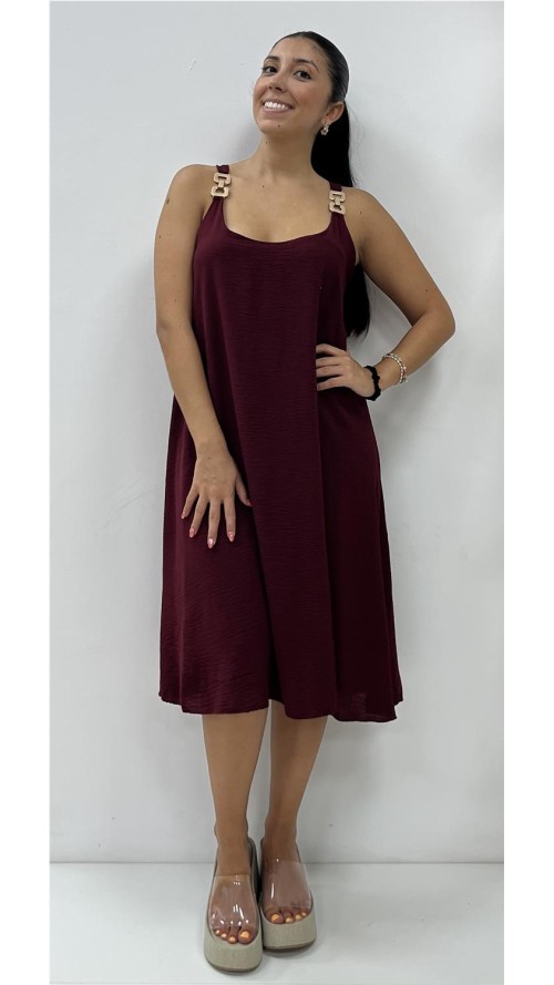 VESTIDO ELARA BURDEOS