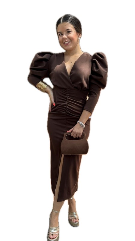 VESTIDO RESLE MARRON