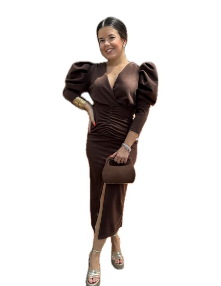 VESTIDO RESLE MARRON