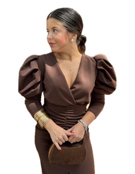 VESTIDO RESLE MARRON