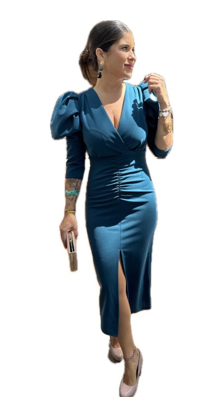 VESTIDO RESLE PETROLEO