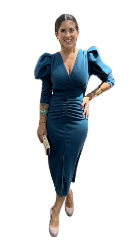 VESTIDO RESLE PETROLEO 2