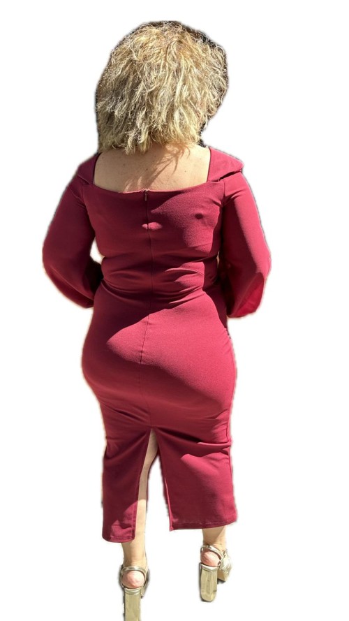 VESTIDO LORETO BURDEOS VESTIDO LORETO BURDEOS